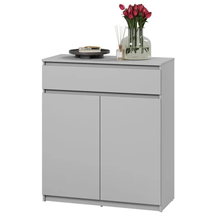 Mobile ingresso 200x230h cm con specchio appendiabiti grigio Accent