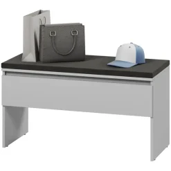 Mobile ingresso 200x230h cm con specchio appendiabiti grigio Accent