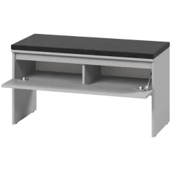 Mobile ingresso 200x230h cm con specchio appendiabiti grigio Accent