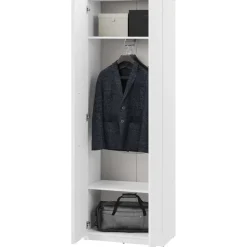 Mobile ingresso 300x200h cm con specchio appendiabiti armadio bianco Accent