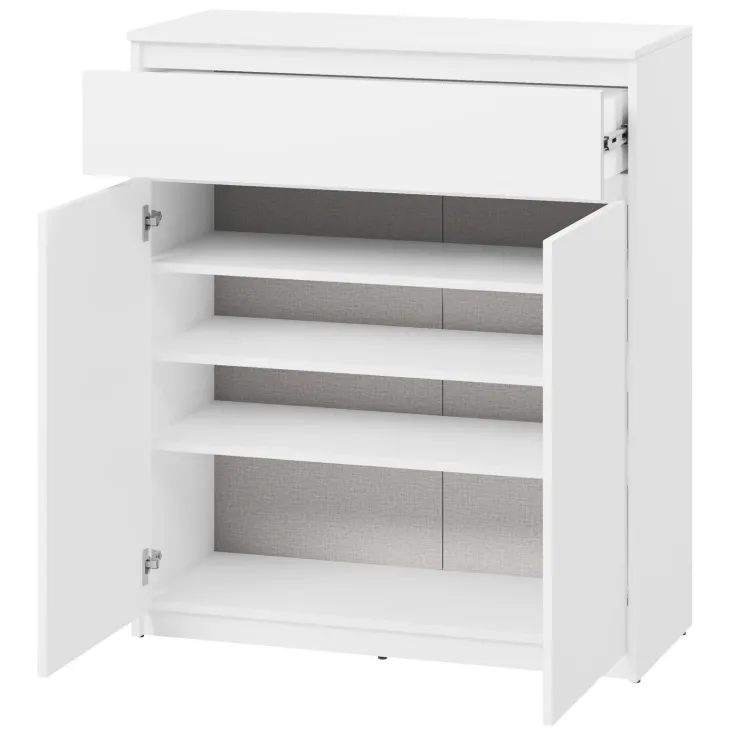 Mobile ingresso 300x200h cm con specchio appendiabiti armadio bianco Accent