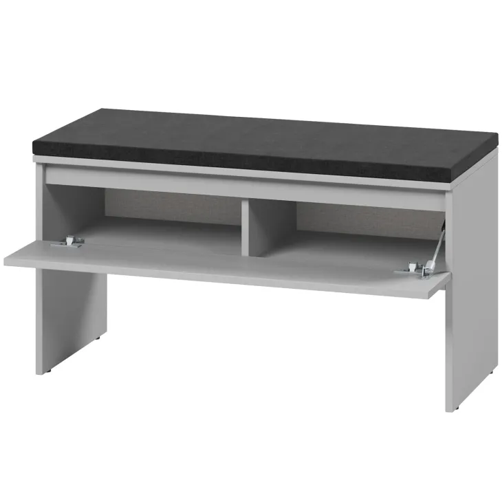 Mobile ingresso 300x200h cm con specchio appendiabiti armadio grigio Accent