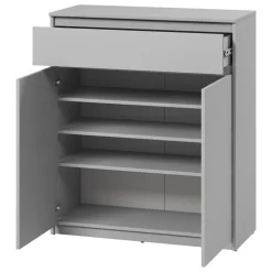 Mobile ingresso 300x200h cm con specchio appendiabiti armadio grigio Accent