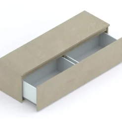 Mobile ingresso 222x220h cm pannello cannettato tortora rovere chiaro Sunset Decor 1016