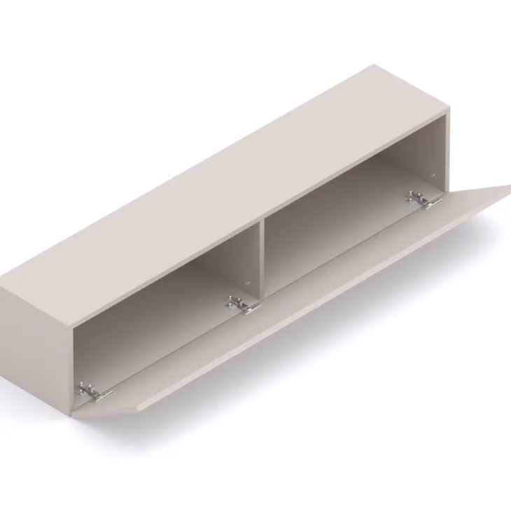 Mobile ingresso 222x240h cm pannello cannettato beige cashmere rovere chiaro Sunset Decor 1017