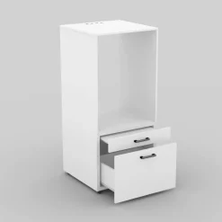 Mobile lavatrice e asciugatrice 134x144h cm con cassettoni bianco Water