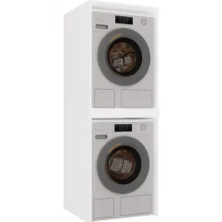 Mobile lavatrice e asciugatrice 64x180h cm bianco Motty