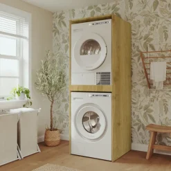 Mobile lavatrice e asciugatrice 64x180h cm rovere nodoso Motty
