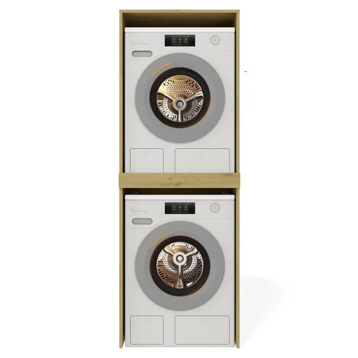 Mobile lavatrice e asciugatrice 64x180h cm rovere nodoso Motty