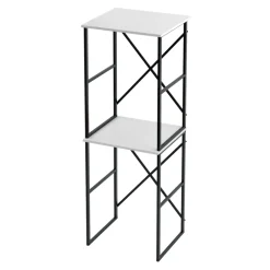 Mobile lavatrice e asciugatrice 66x189h cm industrial metallo bianco Loft