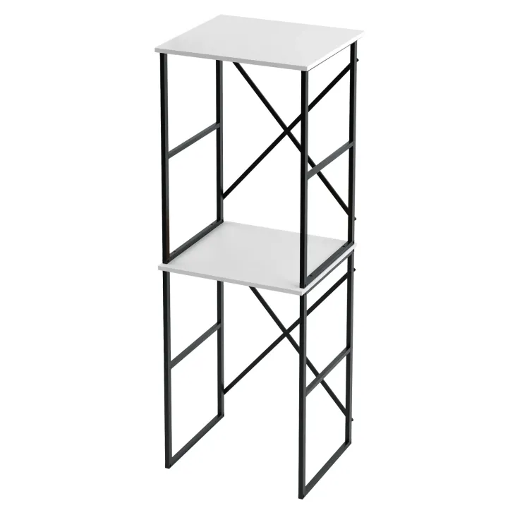 Mobile lavatrice e asciugatrice 66x189h cm industrial metallo bianco Loft