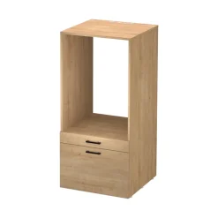 Mobile lavatrice e asciugatrice 134x144h cm con cassettoni rovere Water