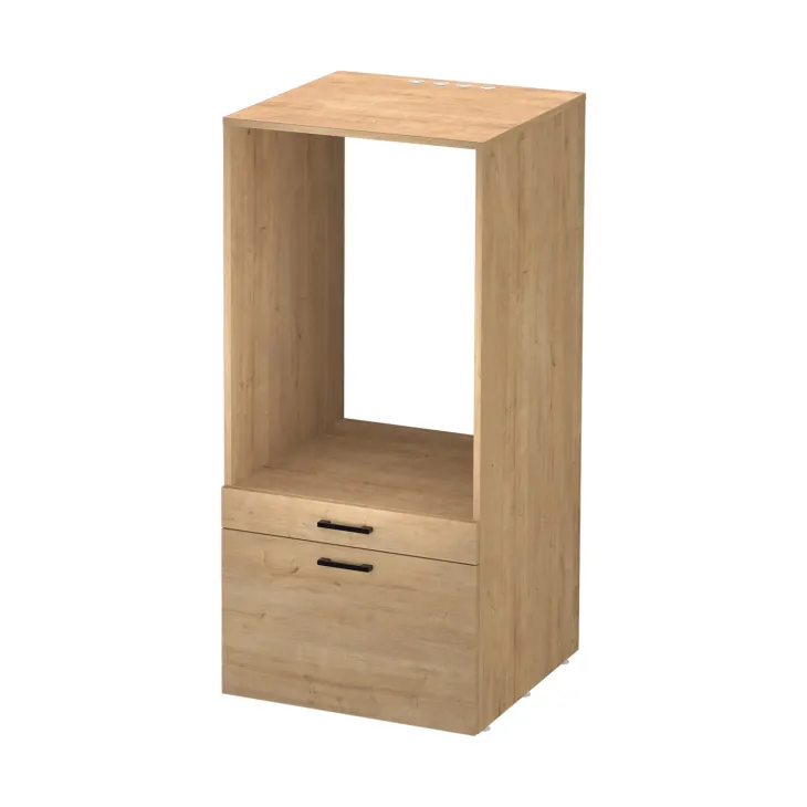 Mobile lavatrice e asciugatrice 134x144h cm con cassettoni rovere Water