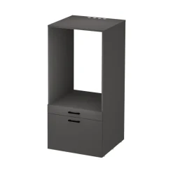 Mobile lavatrice e asciugatrice 134x144h cm con cassettoni antracite Water