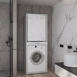 Mobile lavatrice e asciugatrice 69x189h cm bianco Ordinary
