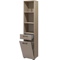 Mobile lavatrice e asciugatrice 172x197h cm con colonna tortora rovere Wave