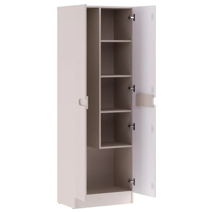 Mobile lavatrice lavanderia 165x180h cm con portabiancheria cannettato beige Cleany