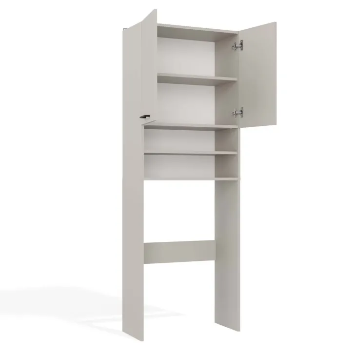 Mobile lavatrice 64x180h cm 2 ante e doppio vano a giorno beige cashmere Motty