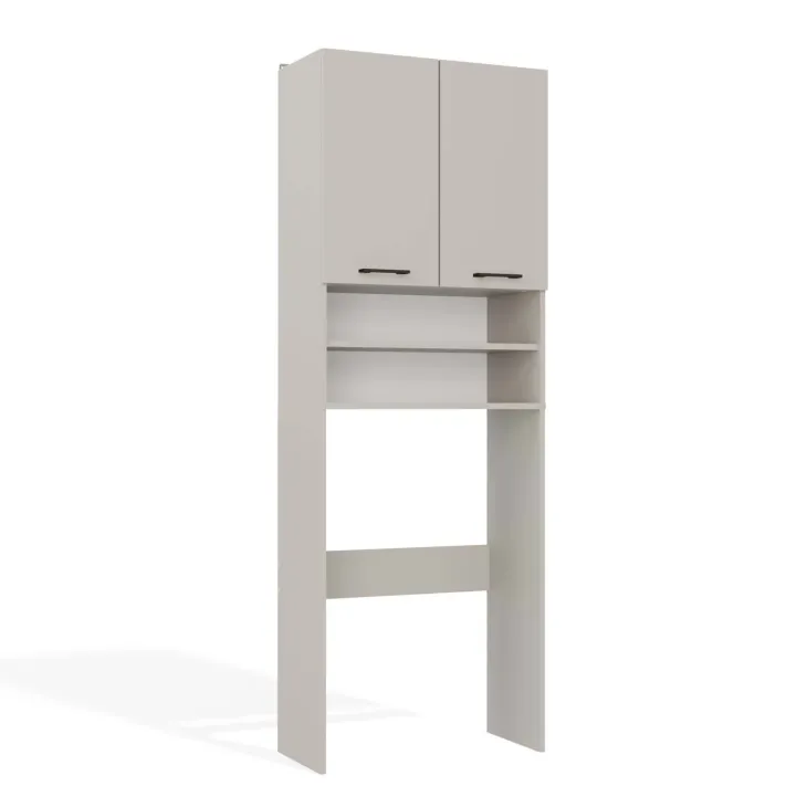 Mobile lavatrice 64x180h cm 2 ante e doppio vano a giorno beige cashmere Motty