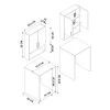Mobile lavatrice 65x195h cm 2 ante 3 ripiani bianco Oblò
