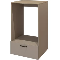 Mobile lavatrice 67x117h cm con cassettone tortora rovere Wave