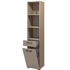 Mobile lavatrice 107x197h cm con colonna tortora rovere Wave