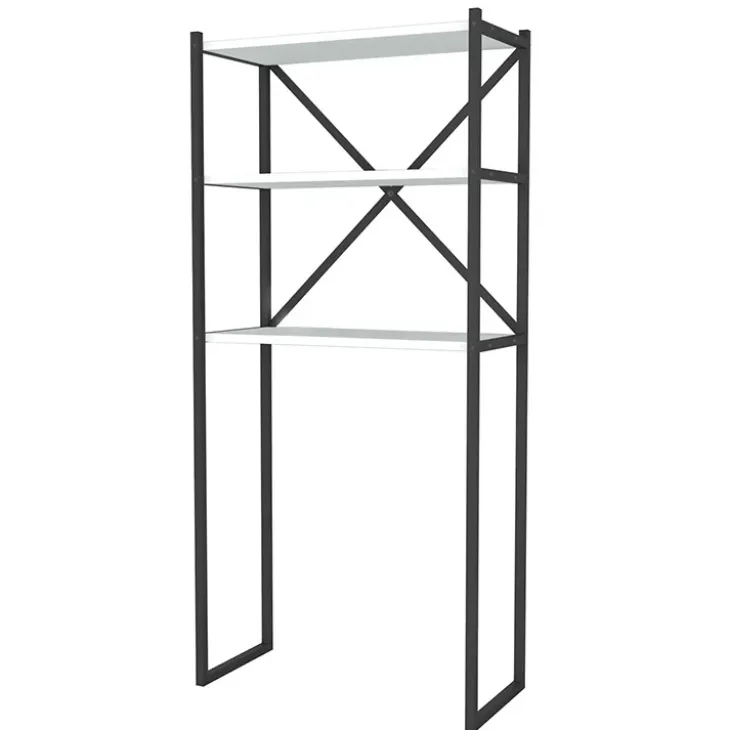 Mobile lavatrice 66x160h cm industrial metallo bianco Loft