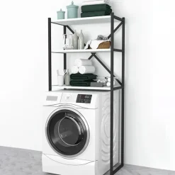 Mobile lavatrice 66x160h cm industrial metallo bianco Loft