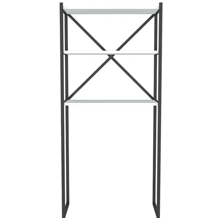 Mobile lavatrice 66x160h cm industrial metallo bianco Loft