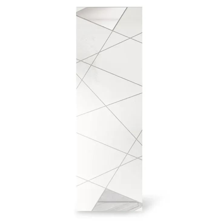 Mobile multiuso ingresso 60x185h cm appendiabiti bianco lucido specchio Olimpo