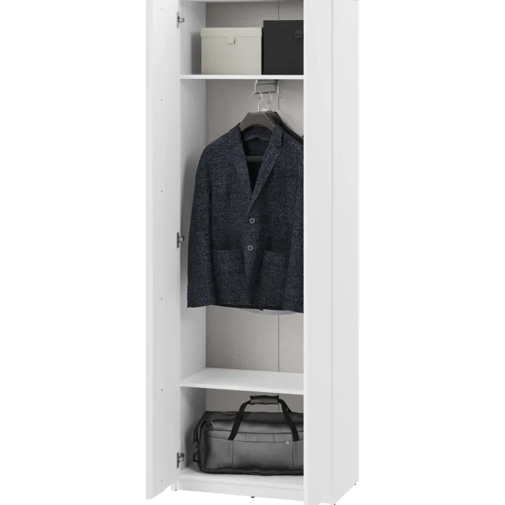 Mobile multiuso ingresso 69x200h cm appendiabiti bianco Accent