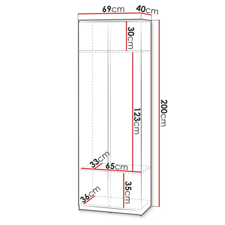 Mobile multiuso ingresso 69x200h cm appendiabiti grigio Accent