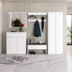 Mobile multiuso ingresso 92x107h cm con cassetto bianco Accent