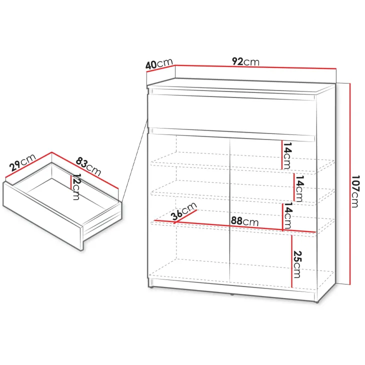 Mobile multiuso ingresso 92x107h cm con cassetto grigio Accent
