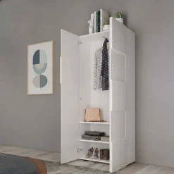 Mobile multiuso 78x183h cm 2 ante bianco lucido Obsession