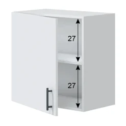 Mobile pensile multiuso 60x60h cm componibile 1 anta bianco lucido Kimera