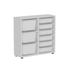 Mobile portagiochi 89x85h cm cassettiera multiuso bianco Fast Concordia
