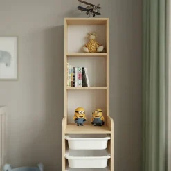 Mobile portagiochi 35x178h cm 3 scaffali e cassettiera rovere Fast Concordia