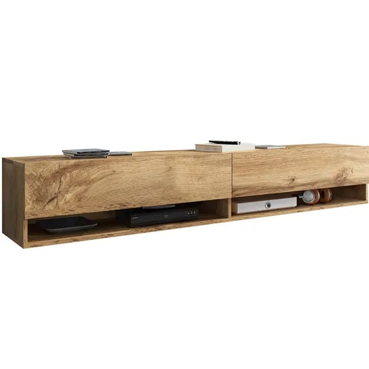 Mobile porta TV sospeso 180x30h cm 2 ante rovere Gregoria
