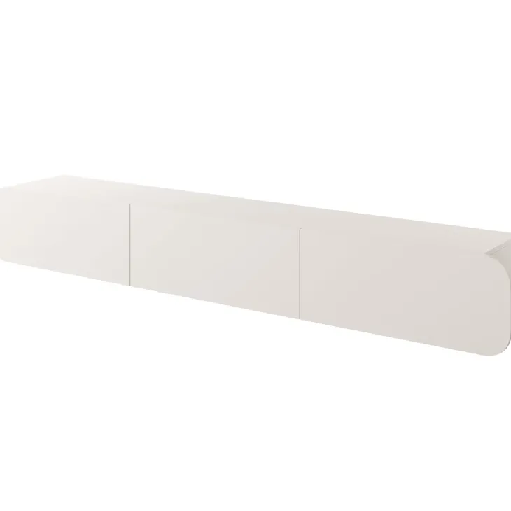 Mobile porta TV sospeso 240x34h cm 3 ante beige cashmere Volia