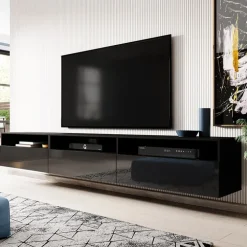 Mobile porta TV sospeso 270x42h cm nero Emotion Gihome®