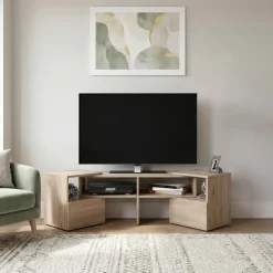 Mobile porta TV trasformabile 148x40h cm con estremità mobili rovere Billy