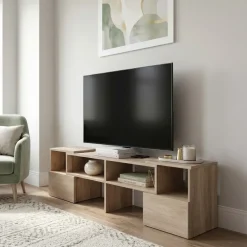 Mobile porta TV trasformabile 148x40h cm con estremità mobili rovere Billy