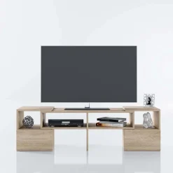 Mobile porta TV trasformabile 148x40h cm con estremità mobili rovere Billy