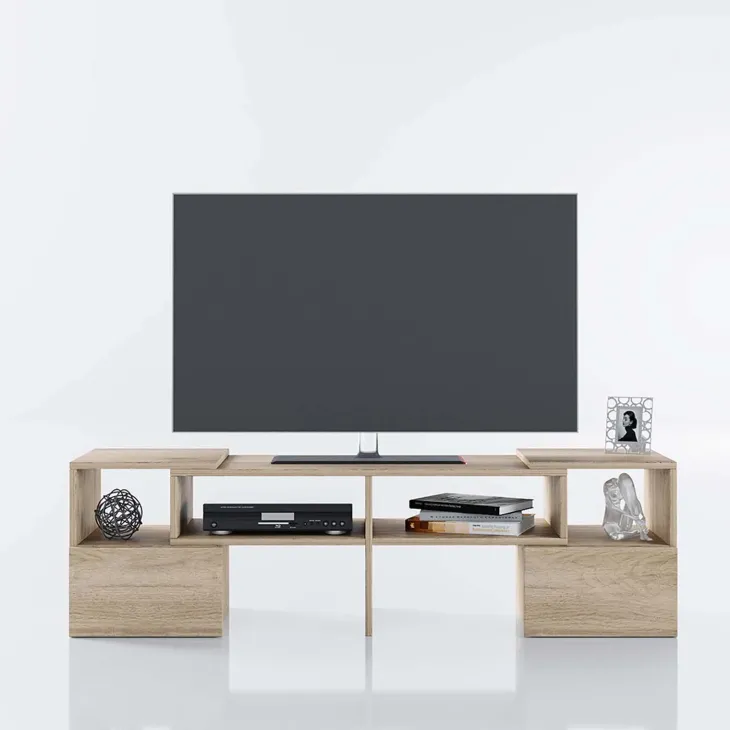 Mobile porta TV trasformabile 148x40h cm con estremità mobili rovere Billy