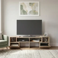 Mobile porta TV trasformabile 148x40h cm con estremità mobili rovere Billy