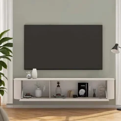 Mobile porta TV 180x37h cm 1 anta a ribalta beige cashmere Lucrezia