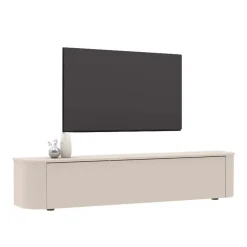Mobile porta TV 180x37h cm 1 anta a ribalta beige cashmere Lucrezia