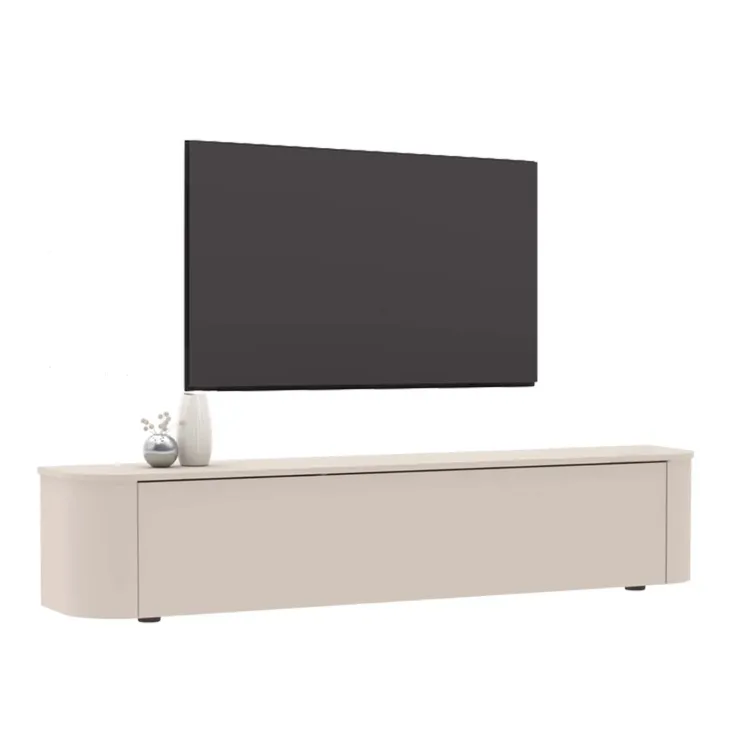 Mobile porta TV 180x37h cm 1 anta a ribalta beige cashmere Lucrezia