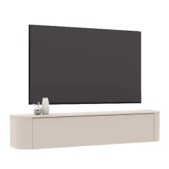 Mobile porta TV 180x37h cm 1 anta a ribalta beige cashmere Lucrezia